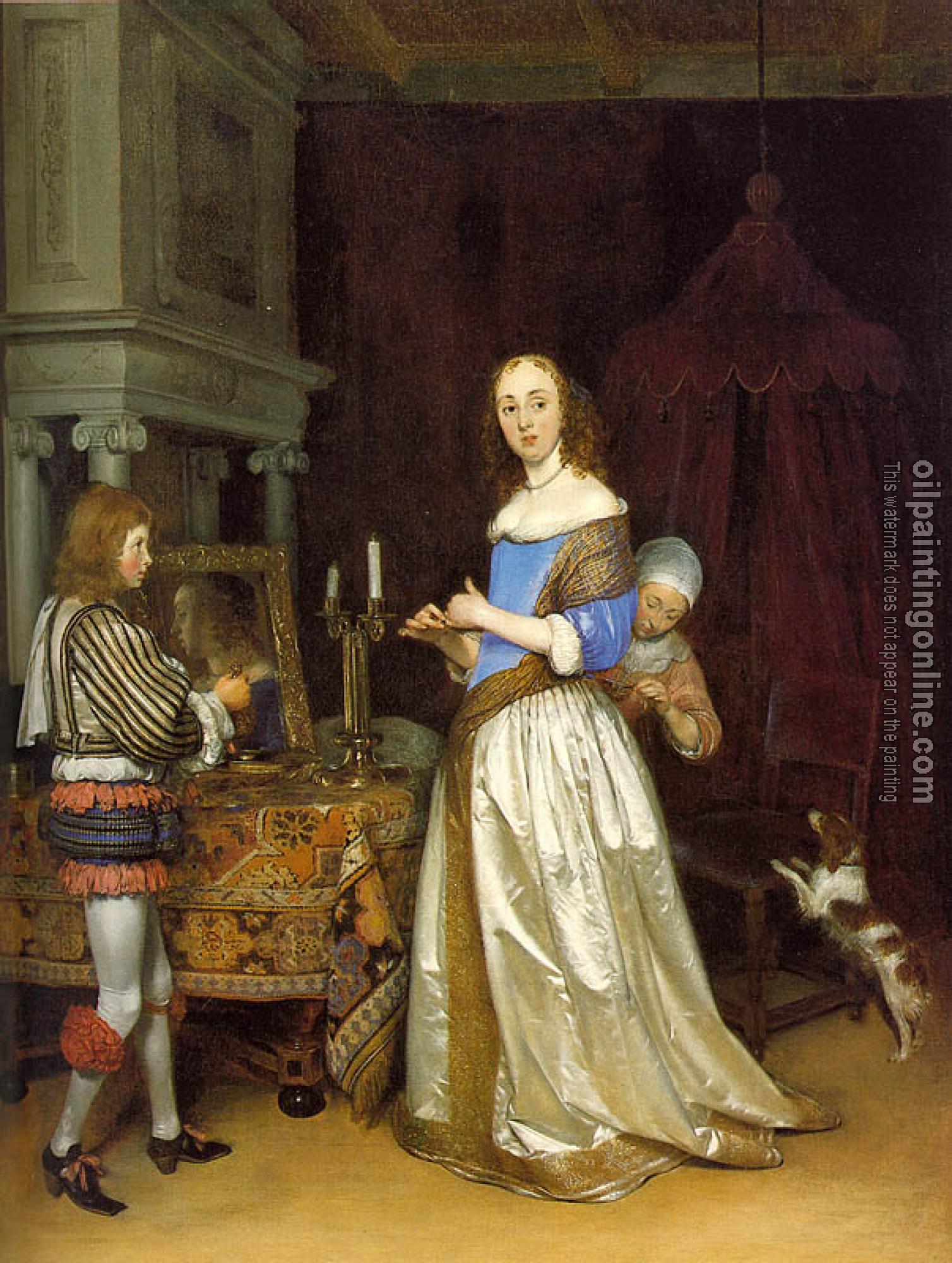 Borch, Gerard Ter - Lady at her Toilette